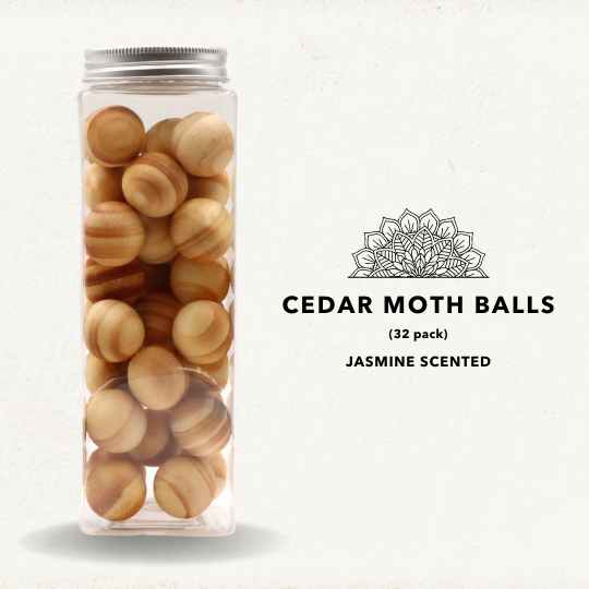 Natural Moth Repellent for Clothes - Jasmine Cedarwood balls - Cedar Wood  Moth Balls