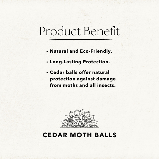 Natural Moth Repellent for Clothes - Jasmine Cedarwood balls - Cedar Wood Moth  Balls