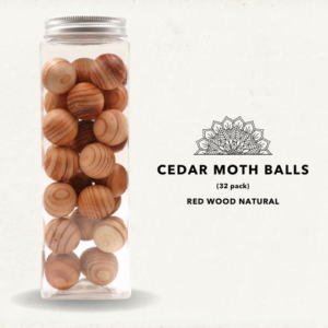 32 Red Cedar Wood Balls - Moth Repellent